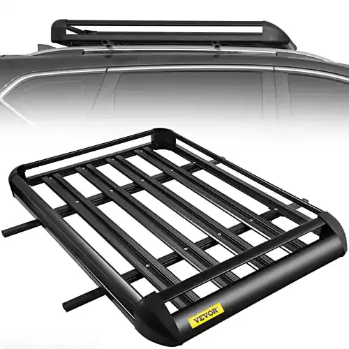 Dachkorb Mophorn Groß Schwarz Aluminium Dachgepäckträger