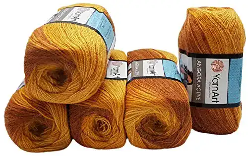 Yarnart-Wolle ilkadim 5 x 100 g YarnArt Angora Active Strickwolle