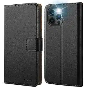 iPhone-12-Lederhülle HOOMIL MagFlip Hülle für iPhone 12/12 Pro