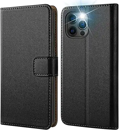 iPhone-12-Lederhülle HOOMIL MagFlip Hülle für iPhone 12/12 Pro