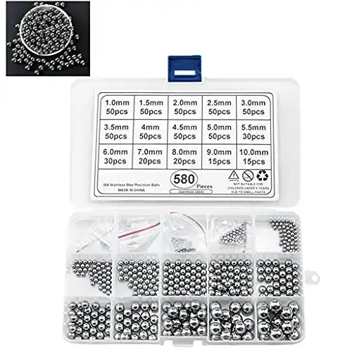 Stahlkugel Easyhomie 580 Stück, 1-10mm