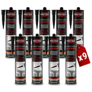 Montagekleber PRITEX weiß 9 x 300ml Styroporkleber Baukleber