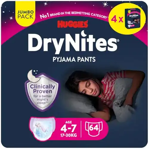 Huggies-Windeln DryNites Huggies hochabsorbierend, 64 Stück