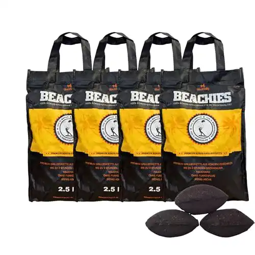 Kokos-Briketts BlackSellig 10 kg Beachies (4 x 2,5 kg) Kokos Grill