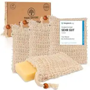 Seifensäckchen TRUE NATURE ® 4er Set mit farbigen Labels