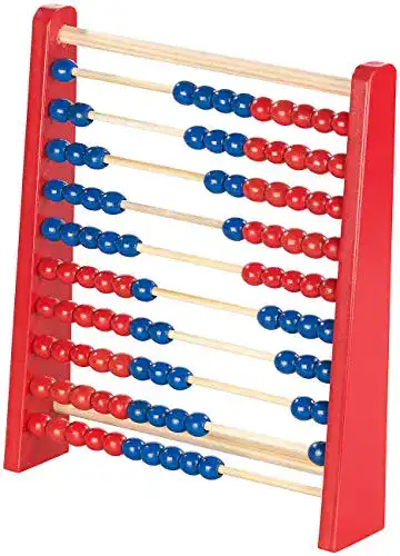 Rechenschieber Playtastic Kinder: Holz- mit 100 Holzperlen