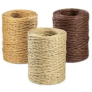 Papierdraht Mocraft 3x100m Papierkordel Natur Dekodraht