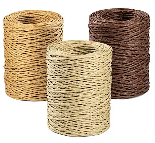 Papierdraht Mocraft 3x100m Papierkordel Natur Dekodraht