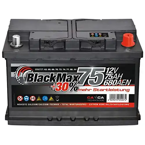 Autobatterie 75Ah BlackMax12V PKW Batterie
