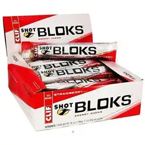 Clif-Riegel CLIF Bar Schuss Bloks Erdbeere 60g x 18 Riegel