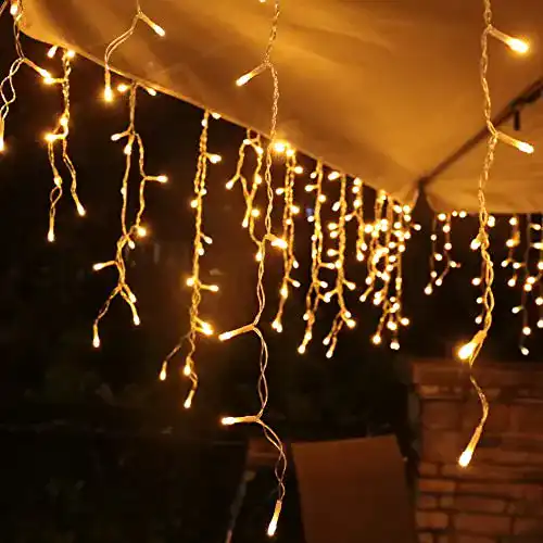 Lichterkette Eisregen (außen) interGo, 10m 400er LED mit Timer