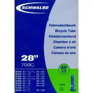 Fahrradschlauch Schwalbe AV17 mit Autoventil ~ 28″ ~