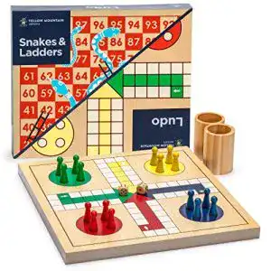 Ludo Yellow Mountain Imports 2-in-1 Schlangen und Leitern