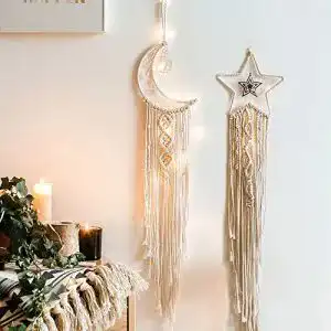 Makramee-Wandbehang Koitoy 2 Stück Woven Wanddeko