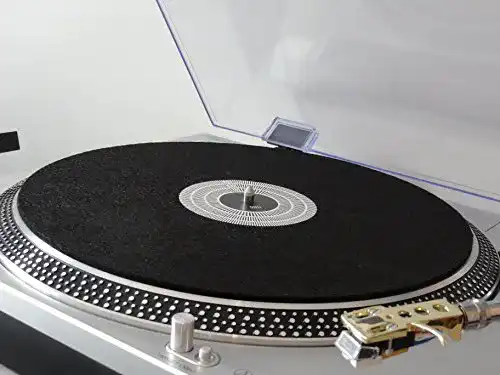 Plattentellerauflage Vinyl Guru Schwarz aus weichem Filz
