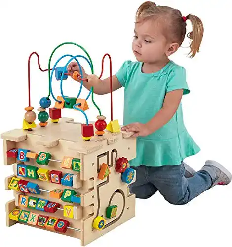 Motorikwürfel KidKraft 63298 Deluxe Aktivitätswürfel aus Holz