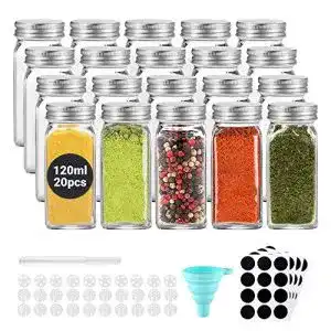 Gewürzgläser ecooe Quadratische Gewürzglas 20x120ml Glas Set