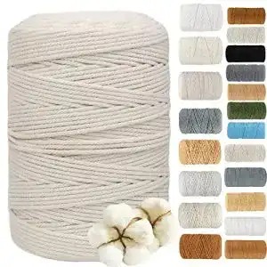 Baumwollgarn DXRPO Makramee Garn 3mmx300m, Makramee, Macrame Cord