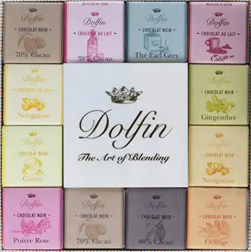 Dolfin-Schokolade Dolfin, Carré 48 Panaché, Geschenkpackung