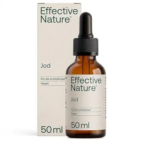 Jod flüssig effective nature Jod Tropfen Hochdosiert – 50 ml