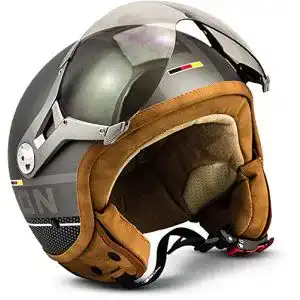 Jethelm Retro SOXON ® SP-325 Plus „Titanium“ · Jet-Helm