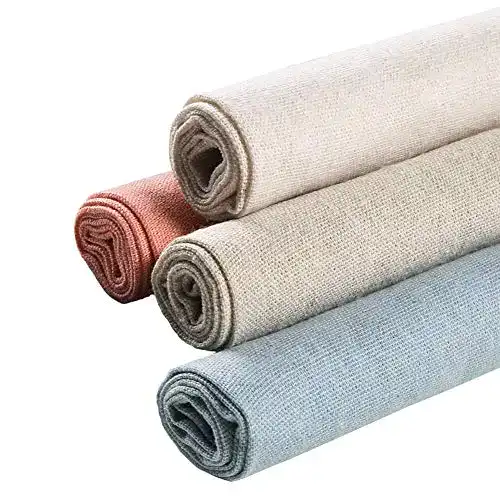 Leinenstoff Vidillo 4Pcs Aida Stoff Kreuzstich Stoff Weiß Natur
