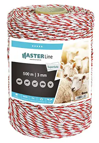 Weidezaunlitze Eider SuperSafe, 400m, Weiss-rot