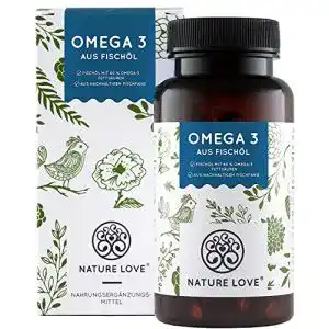Omega-3-Kapseln Nature Love ® Omega 3 Fischöl, 120 Kapseln
