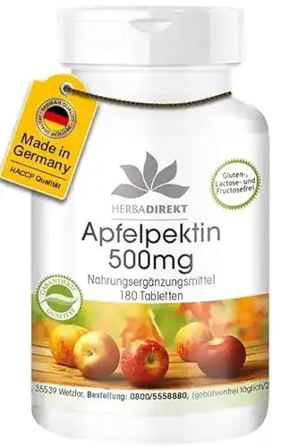 Apfelpektin-Kapseln herba direct Apfelpektin Tabletten 500mg