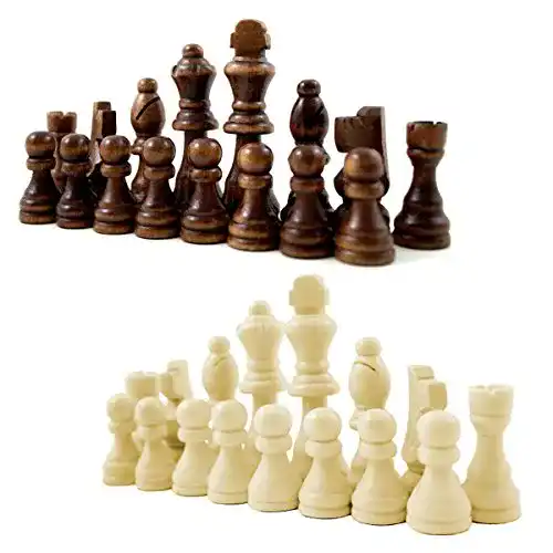 Schachfiguren Holz PrimoLiving, aus Holz mit Filzgleiter Gr. L