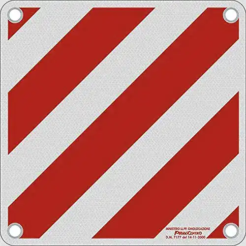 Warntafel Italien Lanco Automotive Vematro, weiß/rot, Alu-Blech