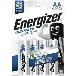 Batterie Energizer AA, Ultimate Lithium, 4 Stück