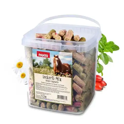 Pferdeleckerli Panto Pferdefutter, Leckerlimix Kräuter & Hagebutte