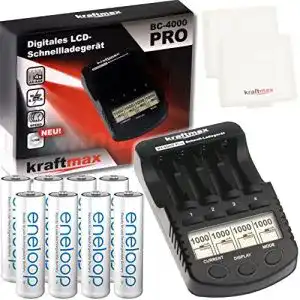 Akku-Ladegerät kraftmax Kombipack, BC-4000 Pro Ladegerät