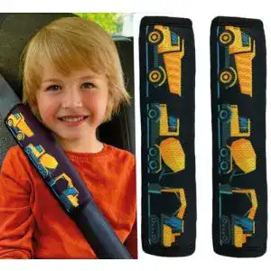Gurtpolster HECKBO 2x Kinder Gurtschutz mit Baufahrzeuge Motiv