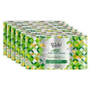 Recycling-Toilettenpapier Presto! Amazon-Marke: 3-lagig