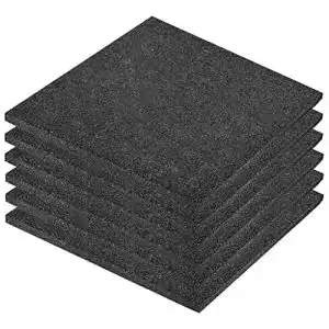 Fallschutzmatten vidaXL 6x Schwarz Fallschutzplatten Gummimatten
