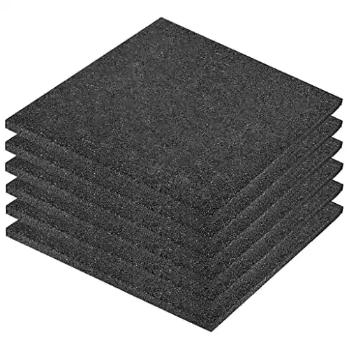 Fallschutzmatten vidaXL 6x Schwarz Fallschutzplatten Gummimatten