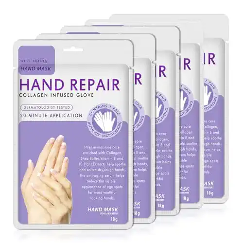 Handmaske IFUDOIT, 5 Paar Feuchtigkeitshandschuhe