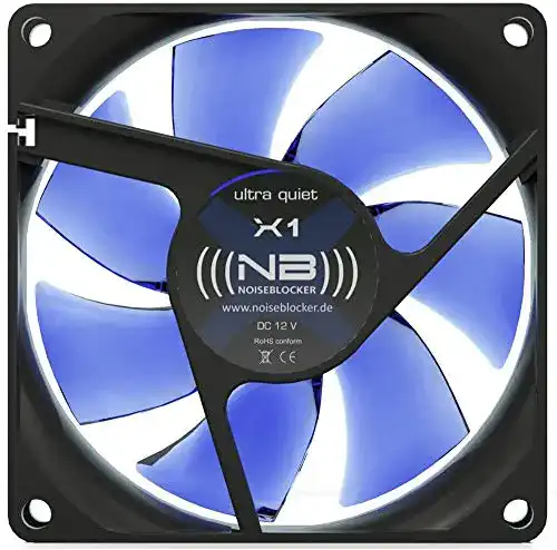 80-mm-Lüfter Noiseblocker PC Gehäuselüfter 80mm BlackSilent