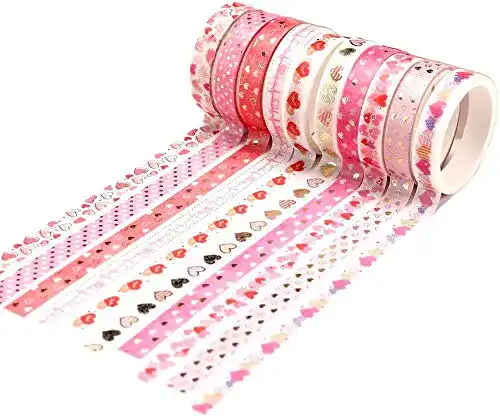Washi Tape YUBX Dünne Gold Set Masking Tape Folie Klebeband