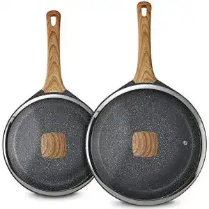 Pfanne mit Deckel Miusco Antihaft-Pfannenset mit Deckel