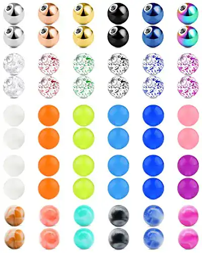 Piercing-Kugeln AceFun 14G Ersatzkugeln Piercing 3 mm 5 mm