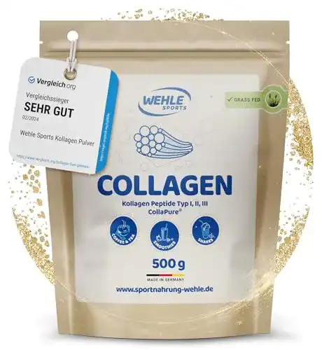 Die beste Kollagenhydrolysat Wehle Sports Collagen Pulver 500g 2026 Test Bestseller Kollagenhydrolysat Wehle Sports Collagen Pulver 500g