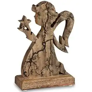 Engel aus Holz dekojohnson Weihnachtsengel aus Mango-Holz