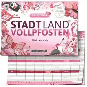 Stadt Land Vollpfosten DENKRIESEN – ® – Girls Edition – Stadt Land