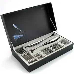 Fischbesteck Franquihogar Trento 14-teilig Set aus Edelstahl