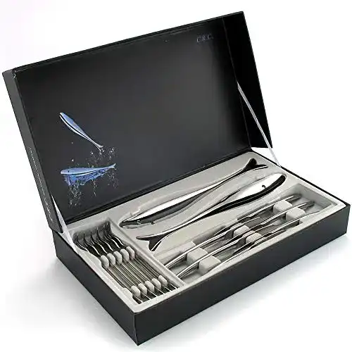 Fischbesteck Franquihogar Trento 14-teilig Set aus Edelstahl