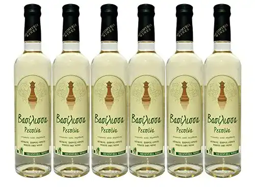 Retsina Mesimvria Wines, griechischer Weißwein trocken 6x 500 ml