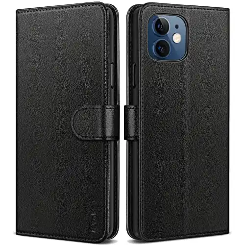 iPhone-12-Lederhülle Vakoo Handyhülle für iPhone 12/12 Pro